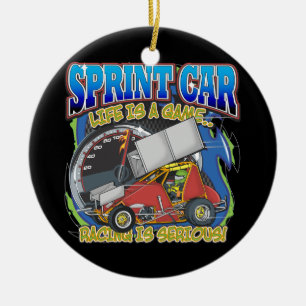 Sprint Car Life Ceramic Tree Decoration