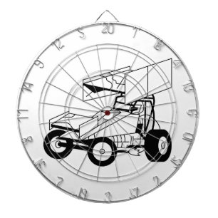 Sprint Car Outline Dartboard