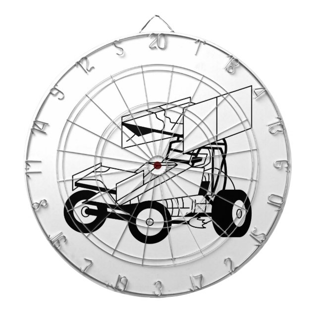 Sprint Car Outline Dartboard (Front)