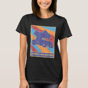 Sprint Car Racing Vintage Retro Colours Dirt Track T-Shirt