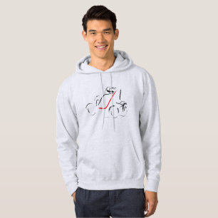 Sprintcar 01 Black and Red on Ash Front Hoodie