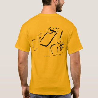 Sprintcar 01 Black on Gold Back T-Shirt