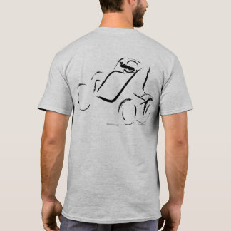 Sprintcar 01 Black on Grey Back T-Shirt