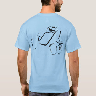 Sprintcar 01 Black on Light Blue Back T-Shirt