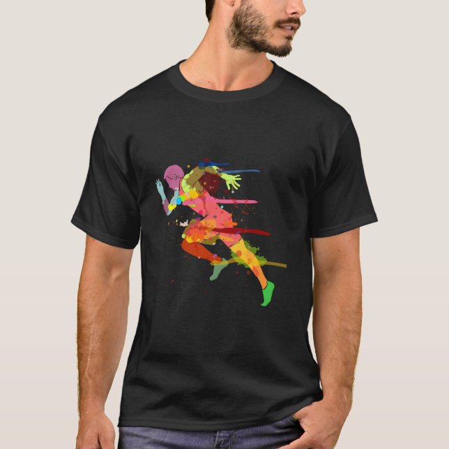 Sprinter Track And Field Runner Running Marathon T-Shirt (Front)