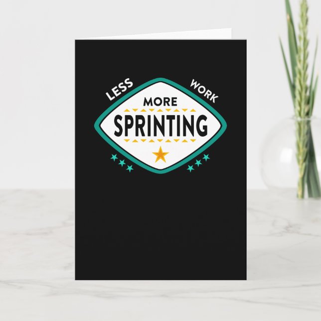 Sprinting Design for a Sprinter Card (Front)