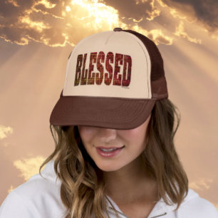 Spriritual Blessed Bling Positive Affirmation Trucker Hat
