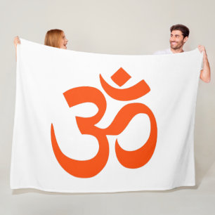 Sprititual Om Symbol Fleece Blanket