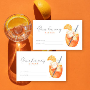 Spritz Bridal shower Guess how many kisses Enclosure Card