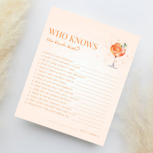 Spritz Cocktail Who Knows the Bride Best Game