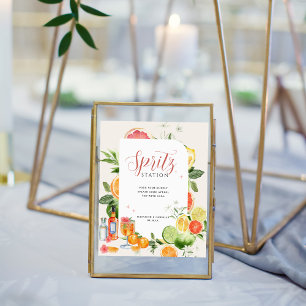 Spritz Station Signature Drink Wedding Poster