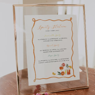 Spritz Station   Sweet Citrus Drink Wedding Bar Poster