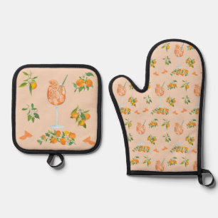 Spritz Summer Birthday Oven Mitt & Pot Holder Set