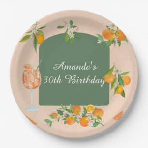Spritz Summer Birthday Paper Plate