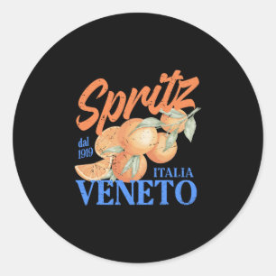 Spritz Veneto Dal 1919 Italia Vintage Orange Wine Classic Round Sticker