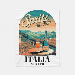 Spritz Veneto Italia Vintage Orange Wine Tail 2  Fleece Blanket