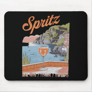 Spritz Veneto Italia Vintage Orange Wine Tail 3 Mouse Pad