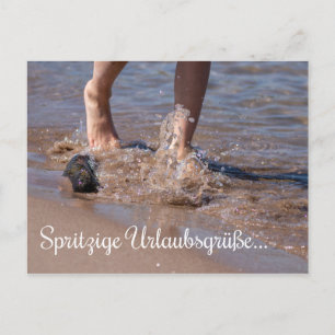 Spritzige Urlaubsgrüße direkt aus dem Meer! Postcard