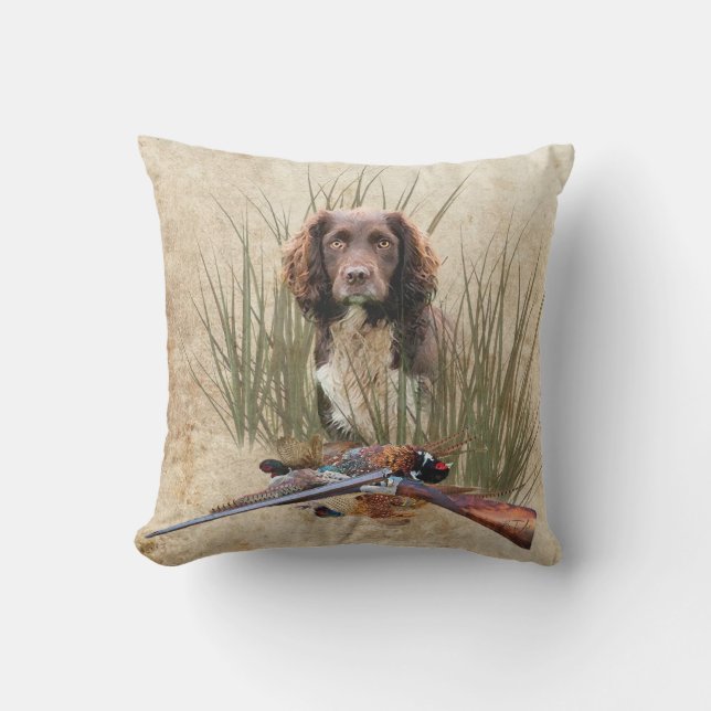 Sprocker Spaniel Tapestry Poster Triptych Acrylic  Cushion (Front)