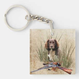 Sprocker Spaniel Tapestry Poster Triptych Acrylic Key Ring