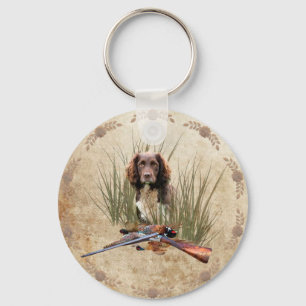 Sprocker Spaniel Tapestry Poster Triptych Acrylic Key Ring