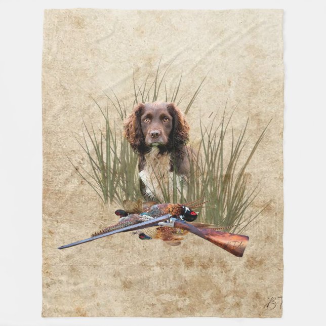 Sprocker Spaniel Teapot Gift Box Ceramic Tile Glas Fleece Blanket (Front)