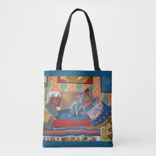 Sprocket on Indian Pillows Tote Bag