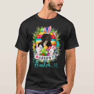 Sproodle Dog In Easter Eggs Basket Bunnies Happy E T-Shirt