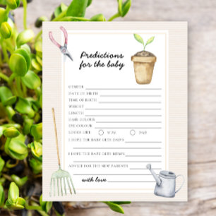 Sprout baby shower - baby predictions and advice