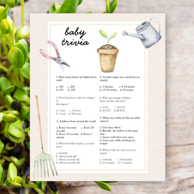 Sprout Baby shower - Baby trivia game (Creator Uploaded)