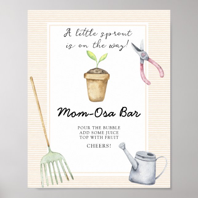 Sprout baby shower - Momosa bar Poster (Front)
