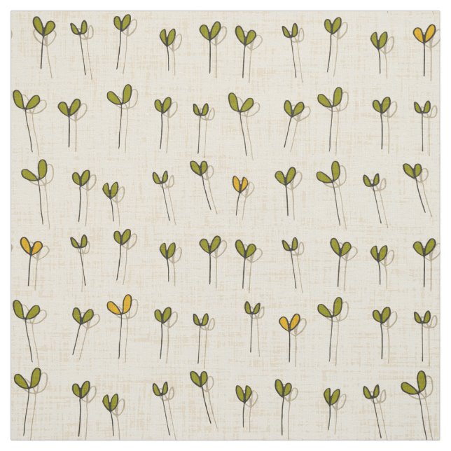 sprouts cream fabric (Swatch)