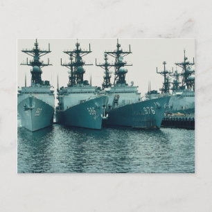 Spruance class destroyers, NAV STA, San Diego, Cal Postcard