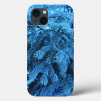 Spruce branches covered with snow & frost crystals