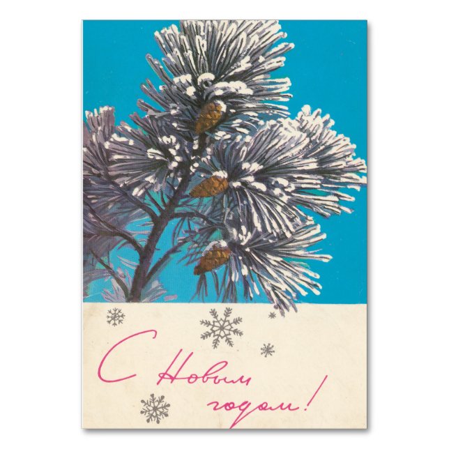 Spruce branches with ice table number (Front)