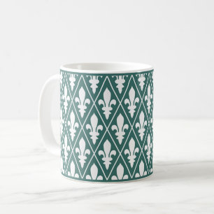 Spruce Fleur-de-Lys Lattice Coffee Mug