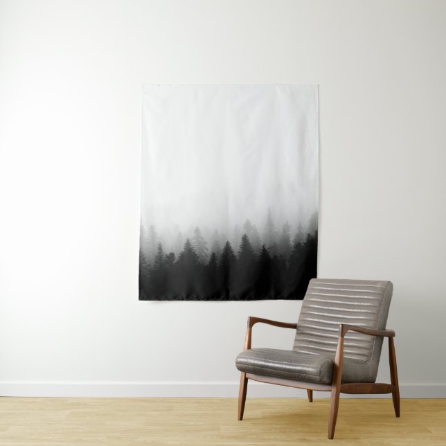 Spruce forest in fog tapestry (In Situ)