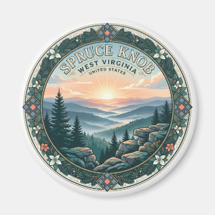 Spruce Knob Lake and Summit Highlands Riverton Magnet