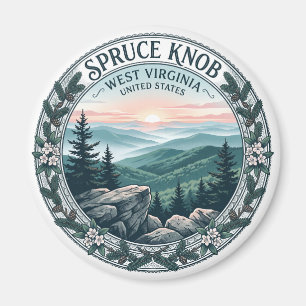 Spruce Knob Mountain Wilderness Viewpoint Riverton Magnet