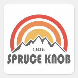 Spruce Knob Square Sticker