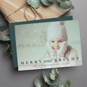 Spruce Merry & Bright Photo Holiday Card
