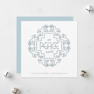 Spruce Peace Dove Wreath Holiday Card