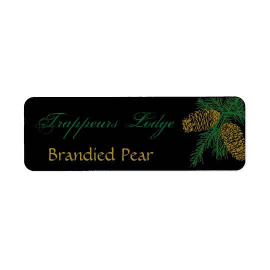 Spruce Pine Cone Candle Label Return Address Label