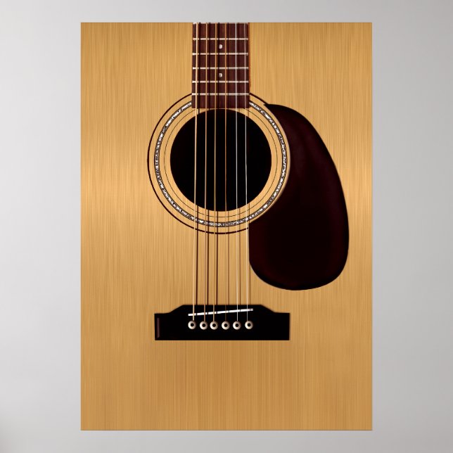 Spruce Top Acoustic Guitar Poster (Front)