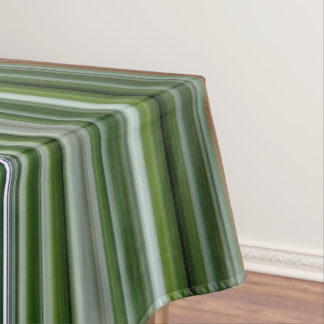 Spruce Tree Green and Brown Stripe Tablecloth