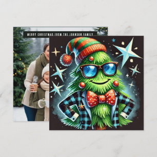 Spruced up Christmas tree Holiday Card