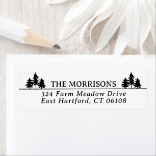 Spruces Rustic Name & Return Address Label