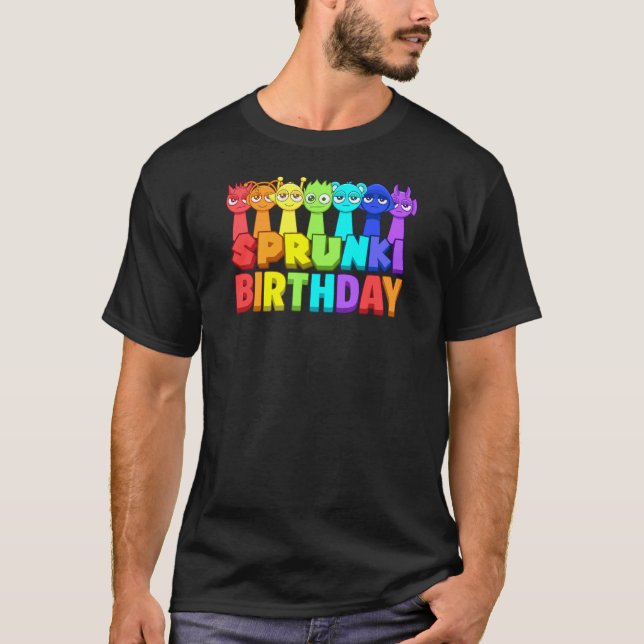 Sprunki Happy Birthday T-Shirt (Front)
