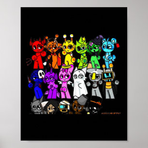 Sprunky Happy Halloween Funbot Jevin Simon Pinki O Poster
