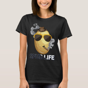 Spud Life Hipster Potato Vegan Vegetarian T-Shirt